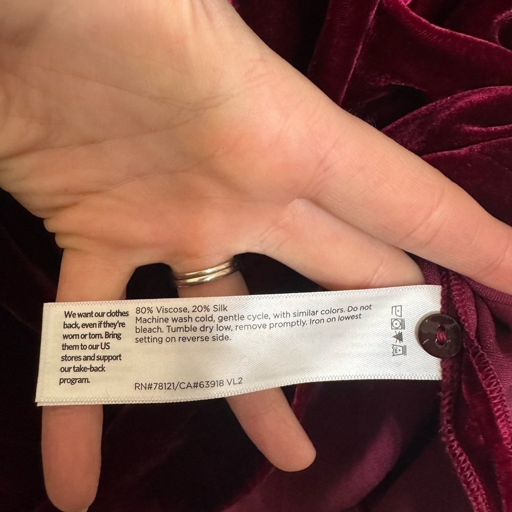 * New * Eileen Fisher Velvet Crew Shift Neck Dress Long Sleeve - Picture 9 of 11